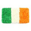This is more than a flag; it is a living floral hymn. A rectangular arrangement re-creates the Irish tricolour with three bands of velvety petals: a deep green on the left, a pure white center, and a bright orange on the right. Each stripe is formed from thousands of petals-green carnations or chrysanthemums for the green, crisp clusters of white petals for the center, and warm orange blossoms for the right-touched with texture that invites the fingertips to run lightly over the surface. The background is a clean white plane that makes the colours pop, while the petals cast subtle shadows that speak of depth and craft. The scent is faint, a cool, fresh perfume of garden blooms that lingers pleasantly. Light catches the raised edges, giving the flag a tactile, three-dimensional quality. The symbolism is clear: unity and peace, celebrated through a craft that respects both tradition and artistry. Perfect for St Patrick's Day, civic events, or memorial moments, this piece was created with Gerrards Cross clients in mind, available for same-day delivery to homes and businesses in the area. The florist's touch is evident in the even density of petals, the crisp boundaries between stripes, and the proud, handcrafted finish that makes the piece feel intimate, local, and celebratory in equal measure.